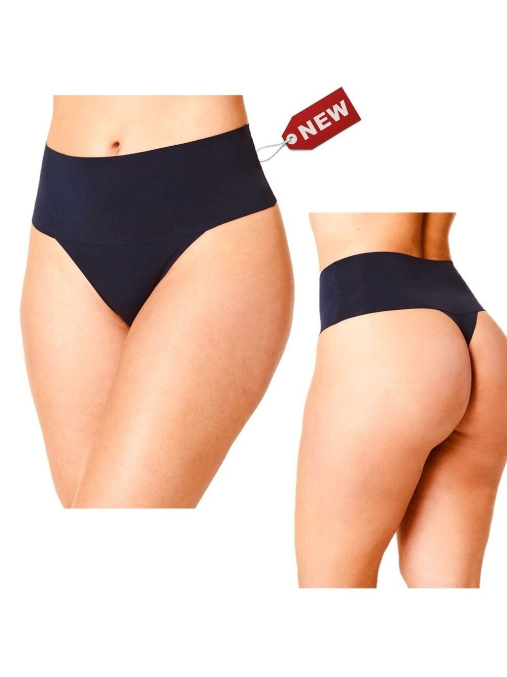 Spanx Ecocare thong black underwear panties Sz XS NWT